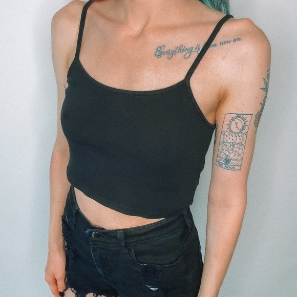 Divided H&M Black Crop Tank Top - Picture 5 of 5